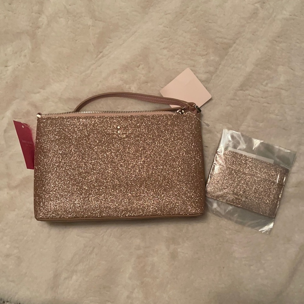 Pink glitter Kate spade crossbody